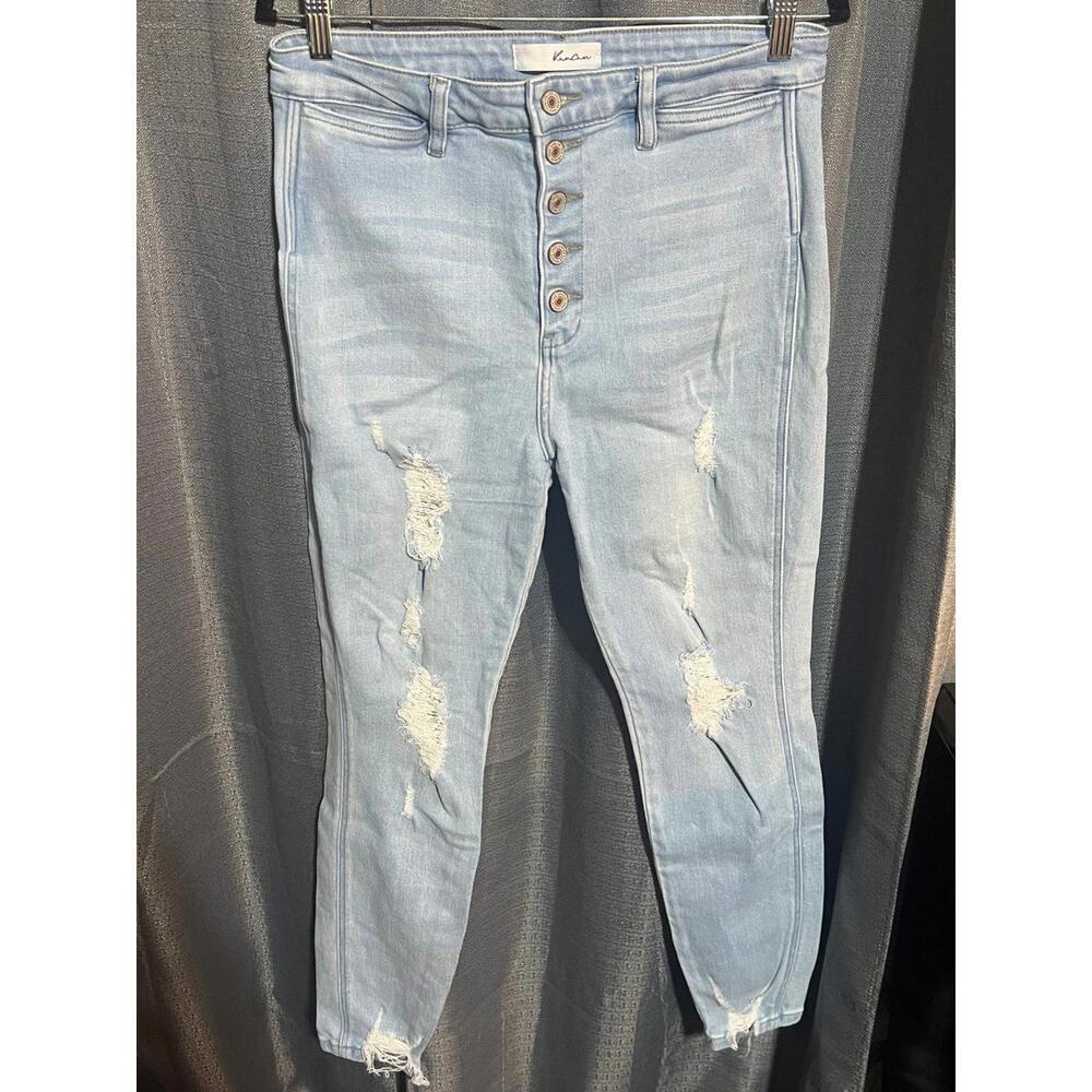 KanCan hi rise light wash jeans